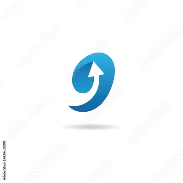 Fototapeta number 9 with arrow logo design icon template