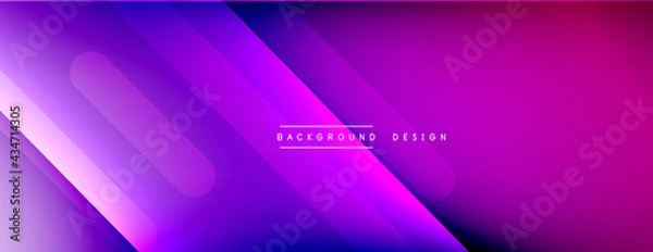 Fototapeta Dynamic lines abstract background. 3D shadow effects and fluid gradients. Modern overlapping forms