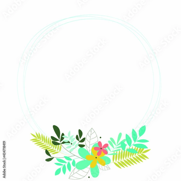 Obraz frame with flowers