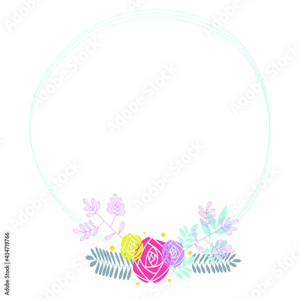 Obraz easter egg with flowers