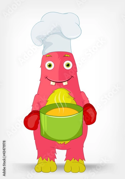 Fototapeta Funny Monster. Chef.