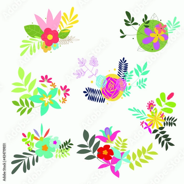 Obraz set of flowers