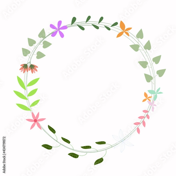 Obraz frame with flowers