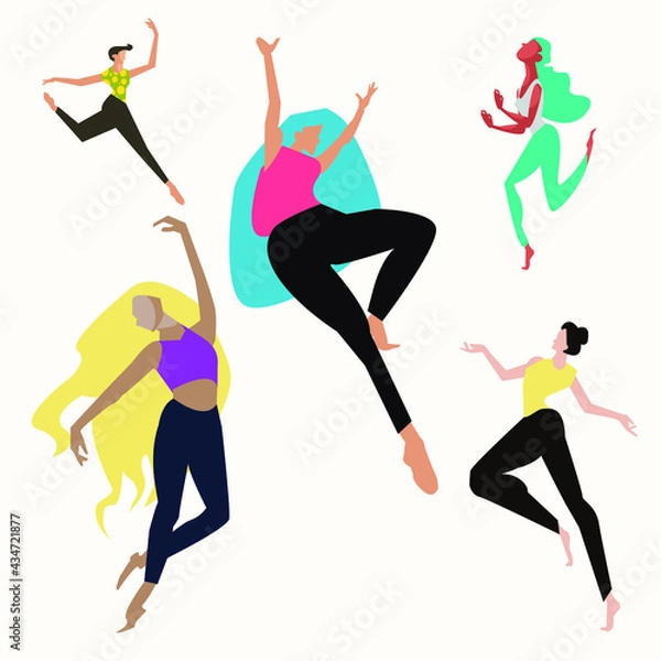 Obraz set of dancers