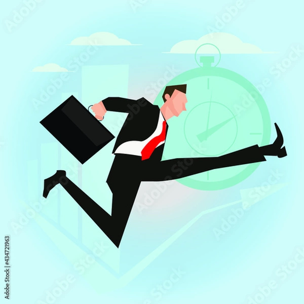 Obraz man running Go to work