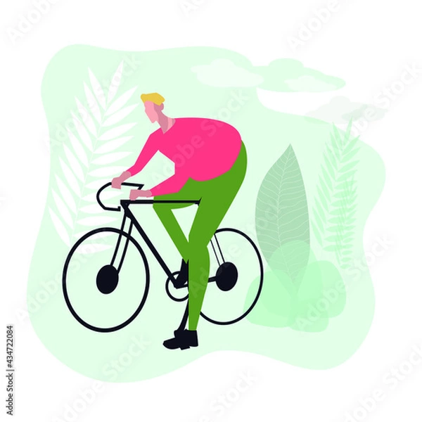 Obraz man on bicycle