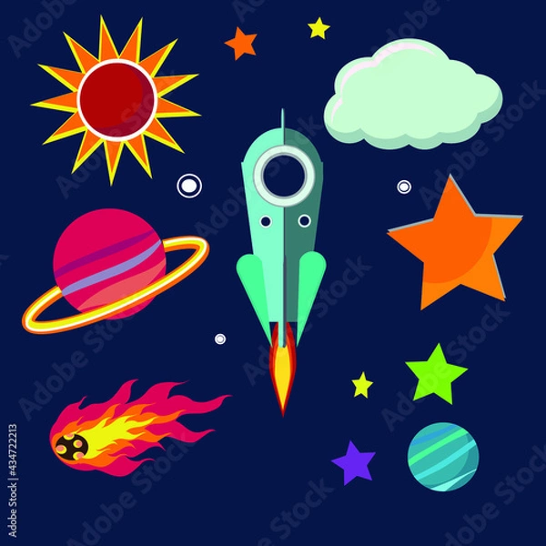 Obraz rocket and space