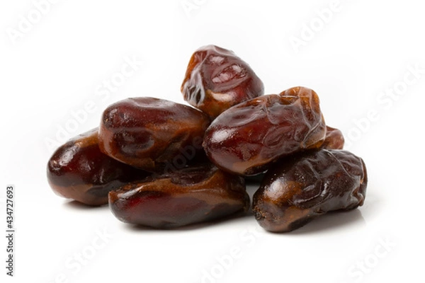 Fototapeta Dried dates, isolated on white background.