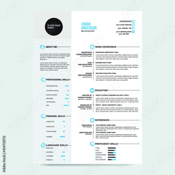 Obraz Creative Resume/Cv Design Template
