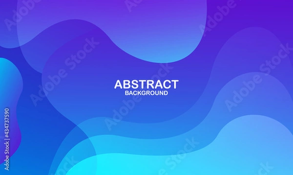 Fototapeta Liquid wave background with blue color background. Fluid wavy shapes. Eps10 vector