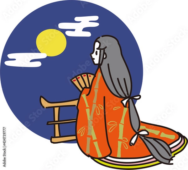 Obraz 日本の童話かぐや姫のイラスト