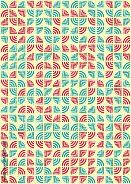 Fototapeta Abstract Geometric Pattern generative computational art illustration