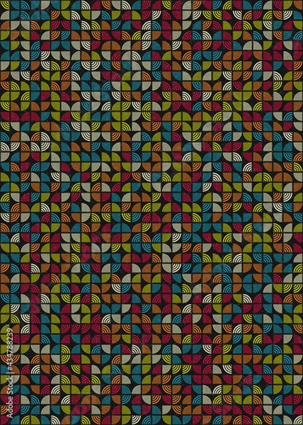 Fototapeta Abstract Geometric Pattern generative computational art illustration