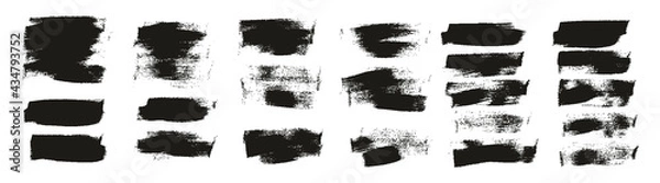 Fototapeta Flat Calligraphy Paint Brush Regular Short Background High Detail Abstract Vector Background Extra Set 