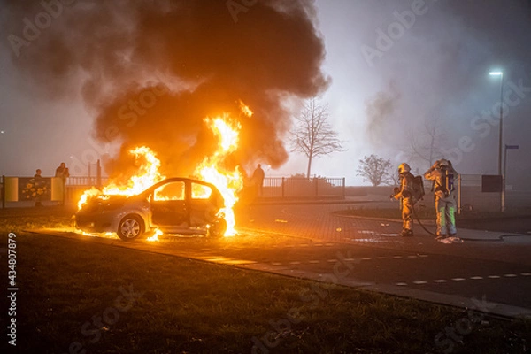 Obraz fire in the city