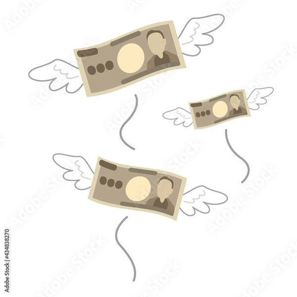 Obraz 飛んでいくお金