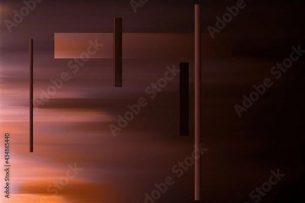 Fototapeta Modern background with dead pixel and bug, glitch and error signal. Optical distortion, overlapping geometric. It can be used for web design, printed products and visualization of music.