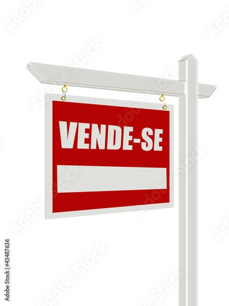 Obraz Placa com a palavra "vende-se"