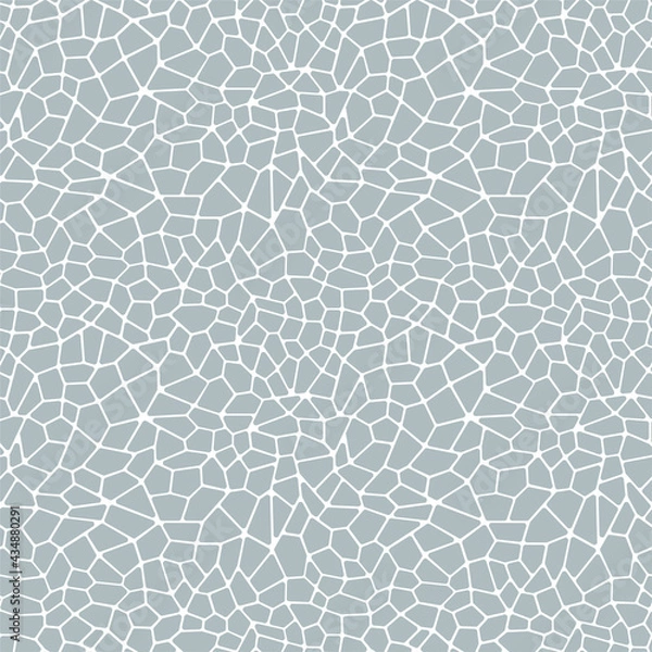 Fototapeta Vector background mosaic. Gray stained glass. Chaotic monochrome shards