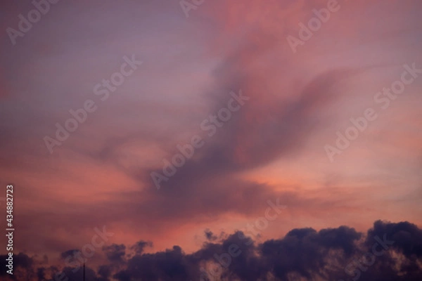 Fototapeta sunset in the clouds