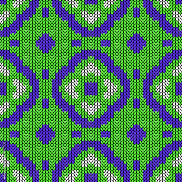 Fototapeta Knitted seamless pattern texture. Vector illustration