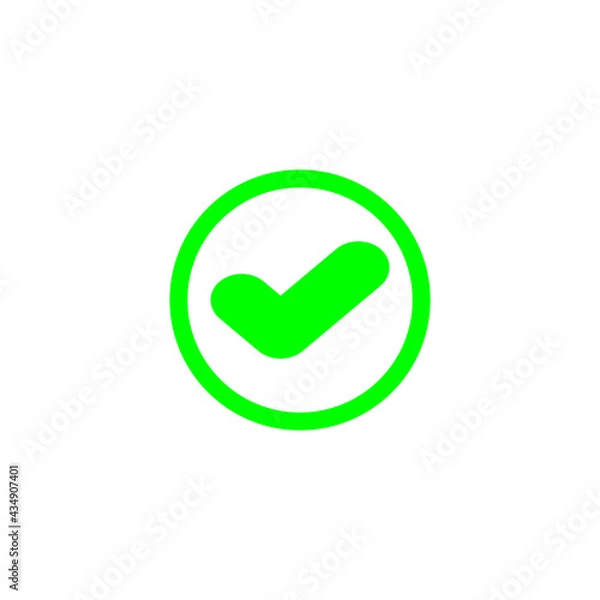 Fototapeta green check mark button