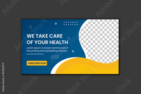 Obraz Healthcare Youtube Thumbnail Design and Web Banner