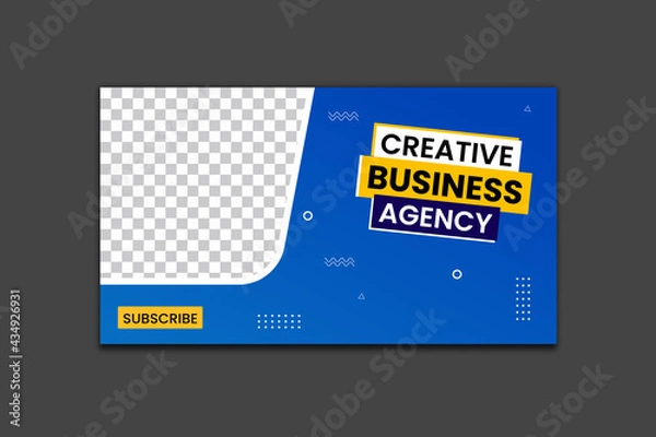 Obraz Youtube Thumbnail Design Template and Web Banner 