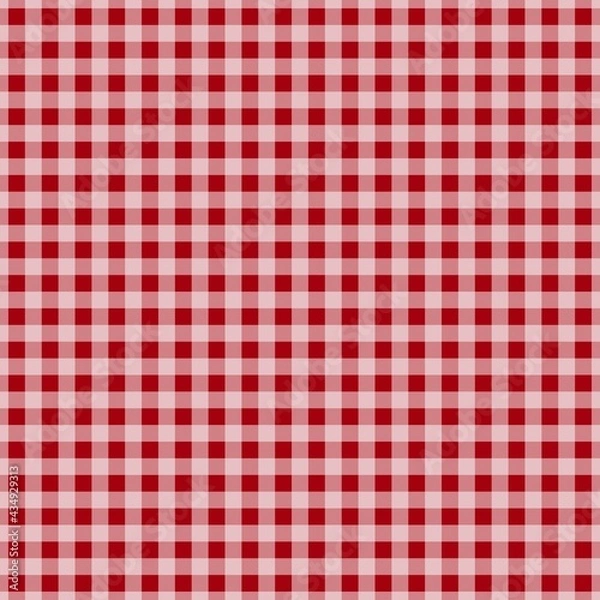 Fototapeta white checked lines seamless pattern isolated on red background