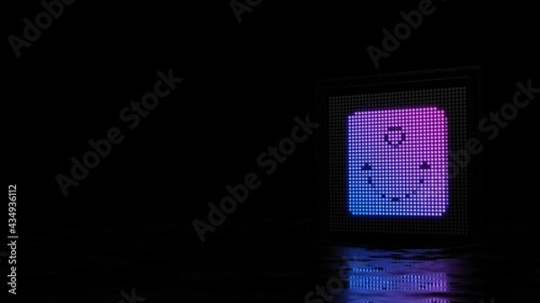 Fototapeta 3d rendering of light shaped as symbol of port on black background