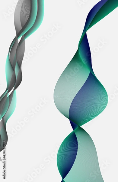 Obraz abstract background with waves line art