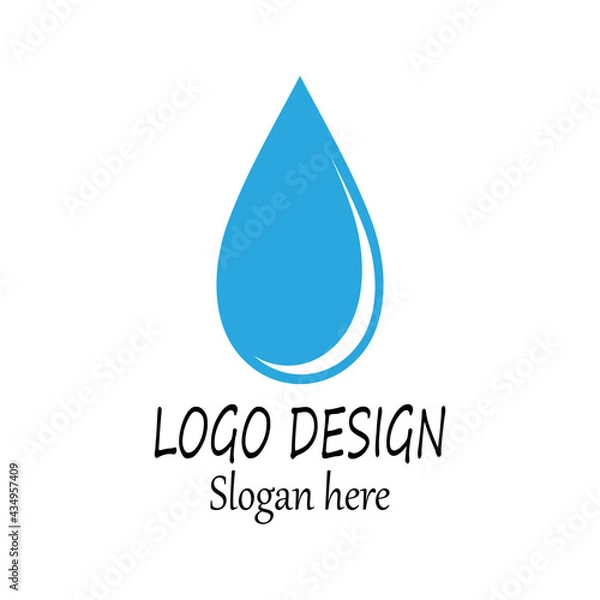 Fototapeta Water drop Logo Template vector illustration design