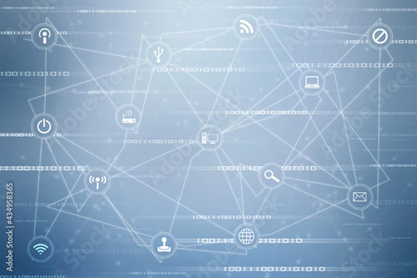 Fototapeta Digital Abstract technology background,2d illustration