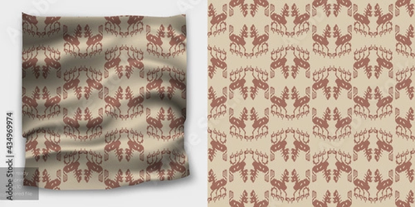 Fototapeta Indonesian Batik Ornament Seamless vector pattern