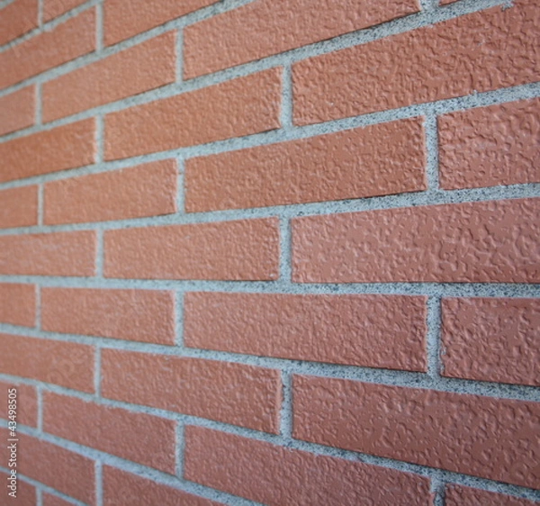Fototapeta MURO DI MATTONI ROSSI