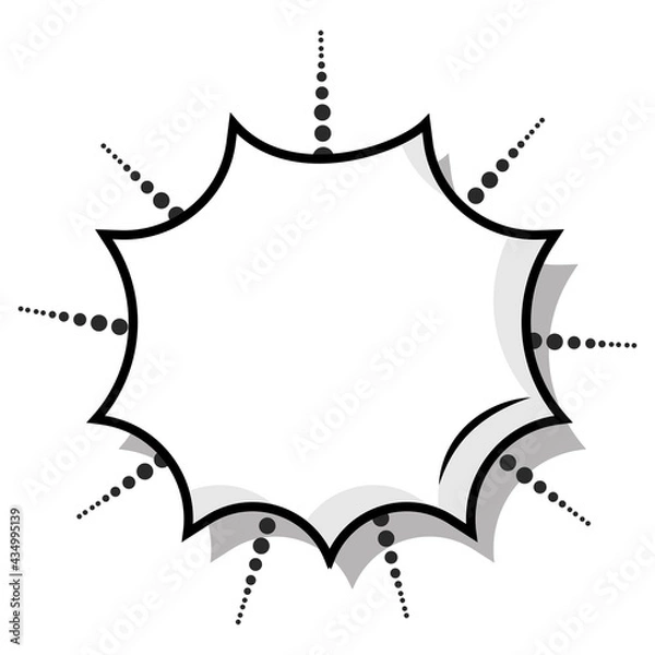 Fototapeta Isolated comic speech Chat bubble Cartoon Vector illustration