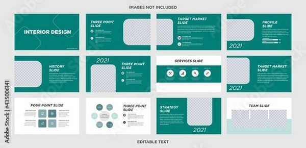 Fototapeta Interior Design Multipurpose Powerpoint Slide