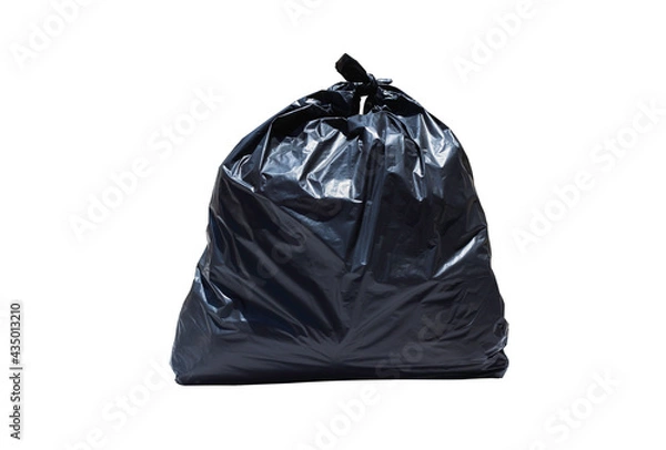 Fototapeta Garbage bags isolated on white background. Garbage bags isolated with clipping path.