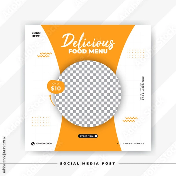 Obraz Delicious food menu banner template