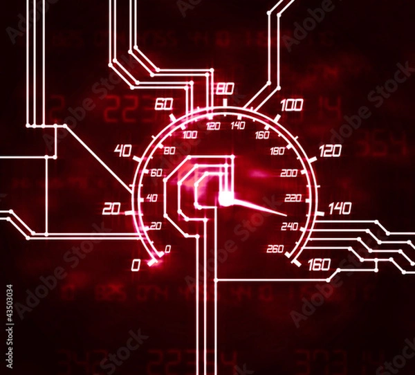 Obraz hitech speedometer