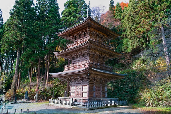 Obraz 慈恩寺三重塔（山形）

