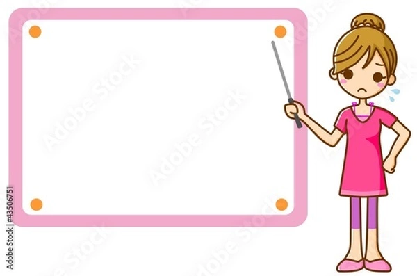 Fototapeta 女性　フレーム　困る