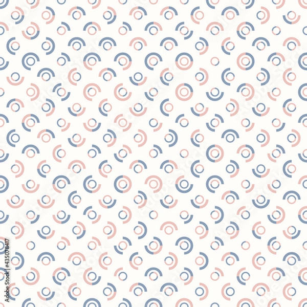 Fototapeta Fabric ornament vector illustration. Textile geometry circular shapes.