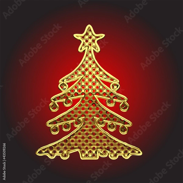 Obraz vector christmas tree