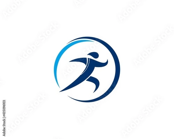 Obraz sports chiropractic simple logo