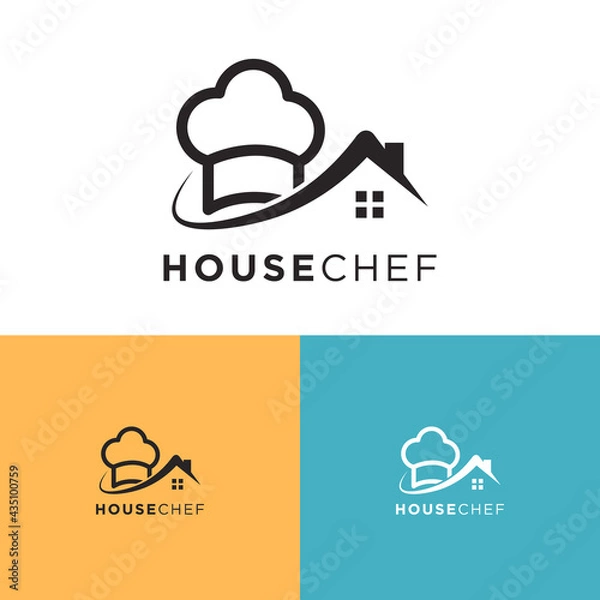 Obraz Home chef house chef logo design vector template fully editable