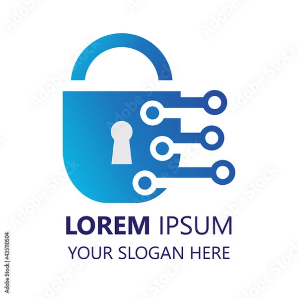 Obraz lock logo design template. lock illustration vector