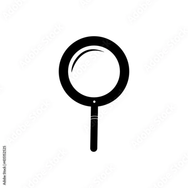 Obraz Vector magnifying glass icon with reflection.
