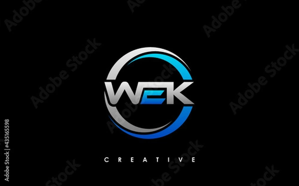 Fototapeta WEK Letter Initial Logo Design Template Vector Illustration