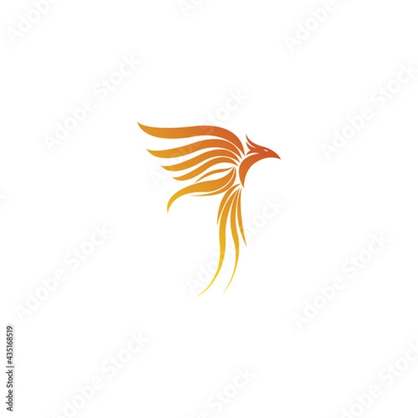 Fototapeta Phoenix Logo flying bird abstract design vector template. eagle eagle soaring eagle concept icon Logotype.